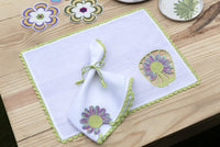 Hand Crochet Garden Placemats 14" x 18" (Set of 4)