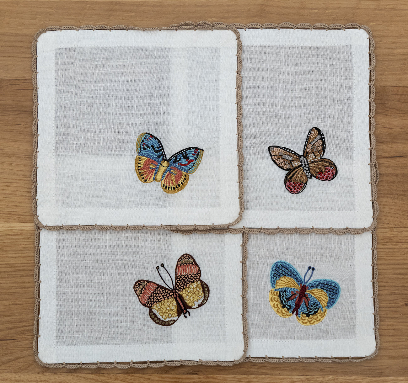 Flutter and Lace - Cocktail Napkins (Set of 4)