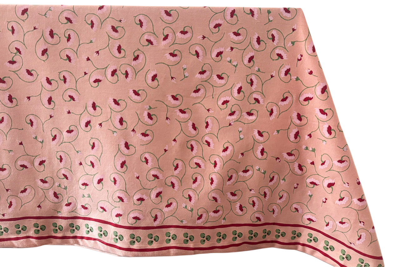 La Leccia Tablecloth in Dark Pink