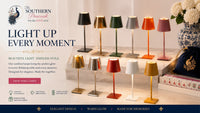 Table Lamp, Rechargeable Battery, Cordless, Touch Control Dimmable 3 Colors