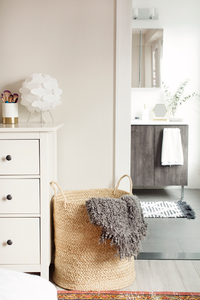 Large Braided Raffia Basket