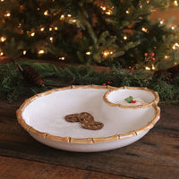 Bamboo Large Chip and Dip Bowl, Melamine
