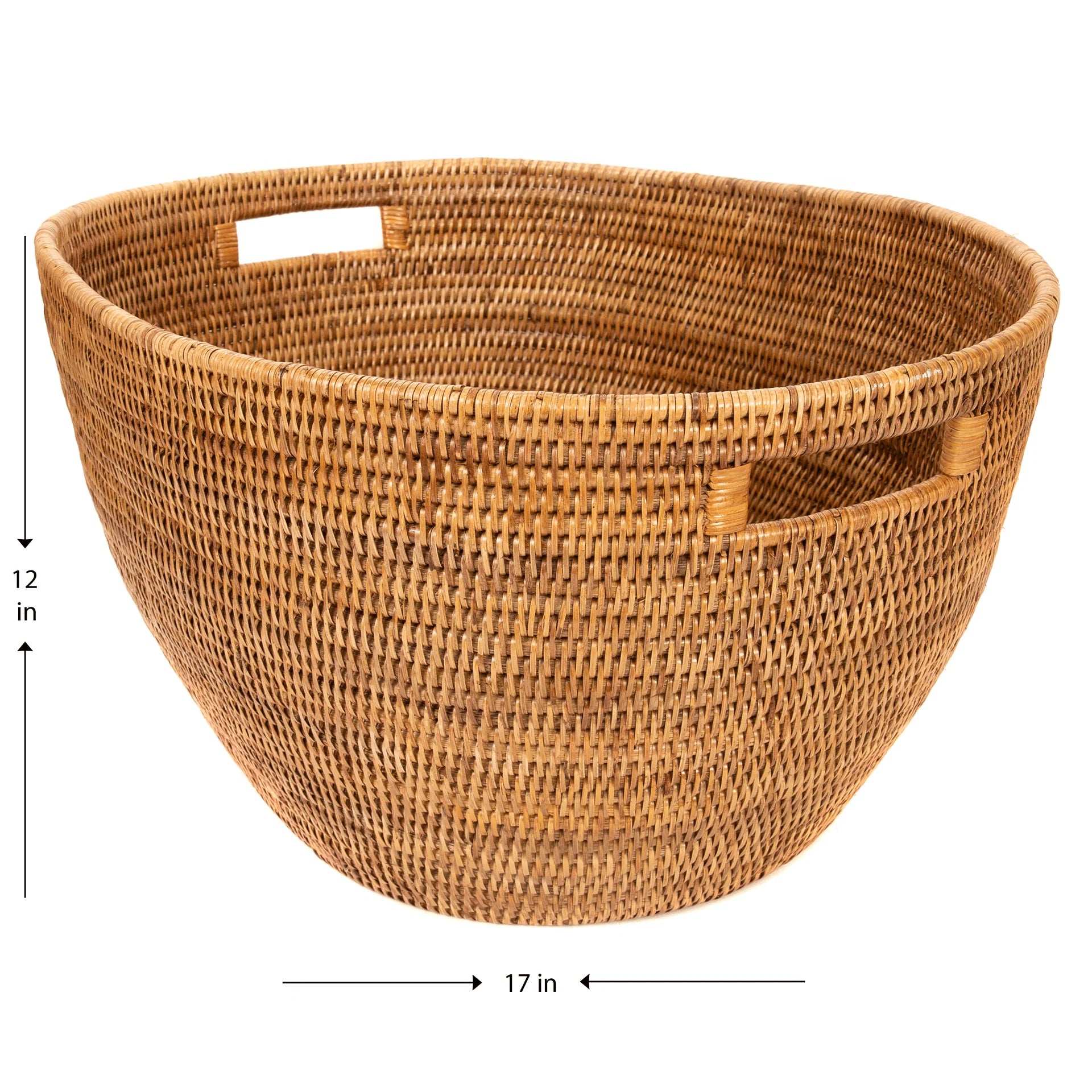Laundry Basket with Cutout Handles