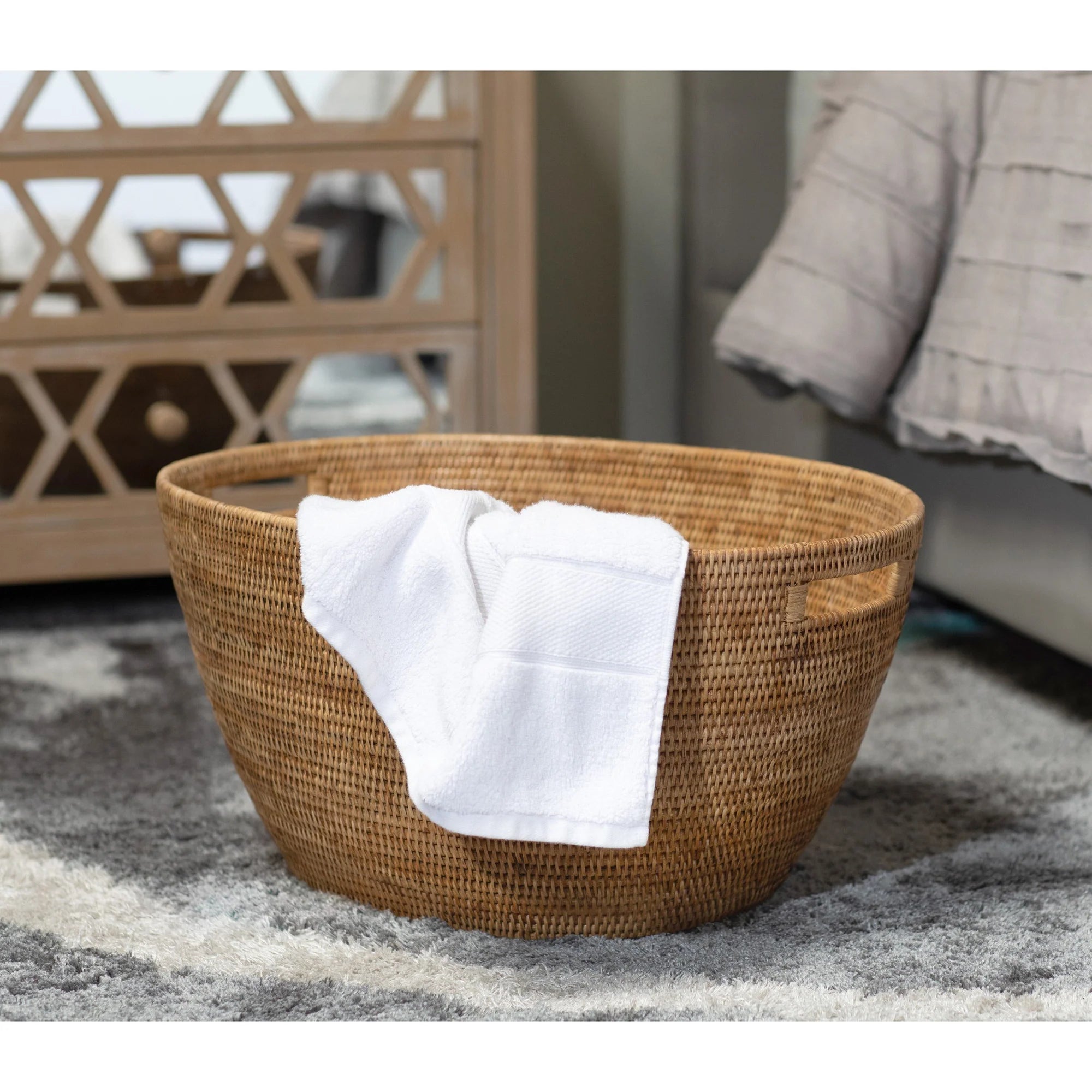Laundry Basket with Cutout Handles