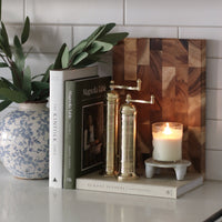 Suar Wood End Grain Butcher Block, with handles