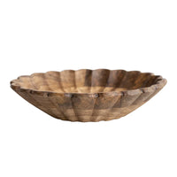 Leighton Wood Scalloped Bowl