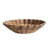Leighton Wood Scalloped Bowl
