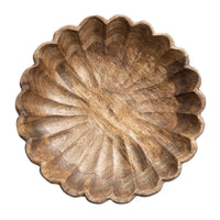 Leighton Wood Scalloped Bowl