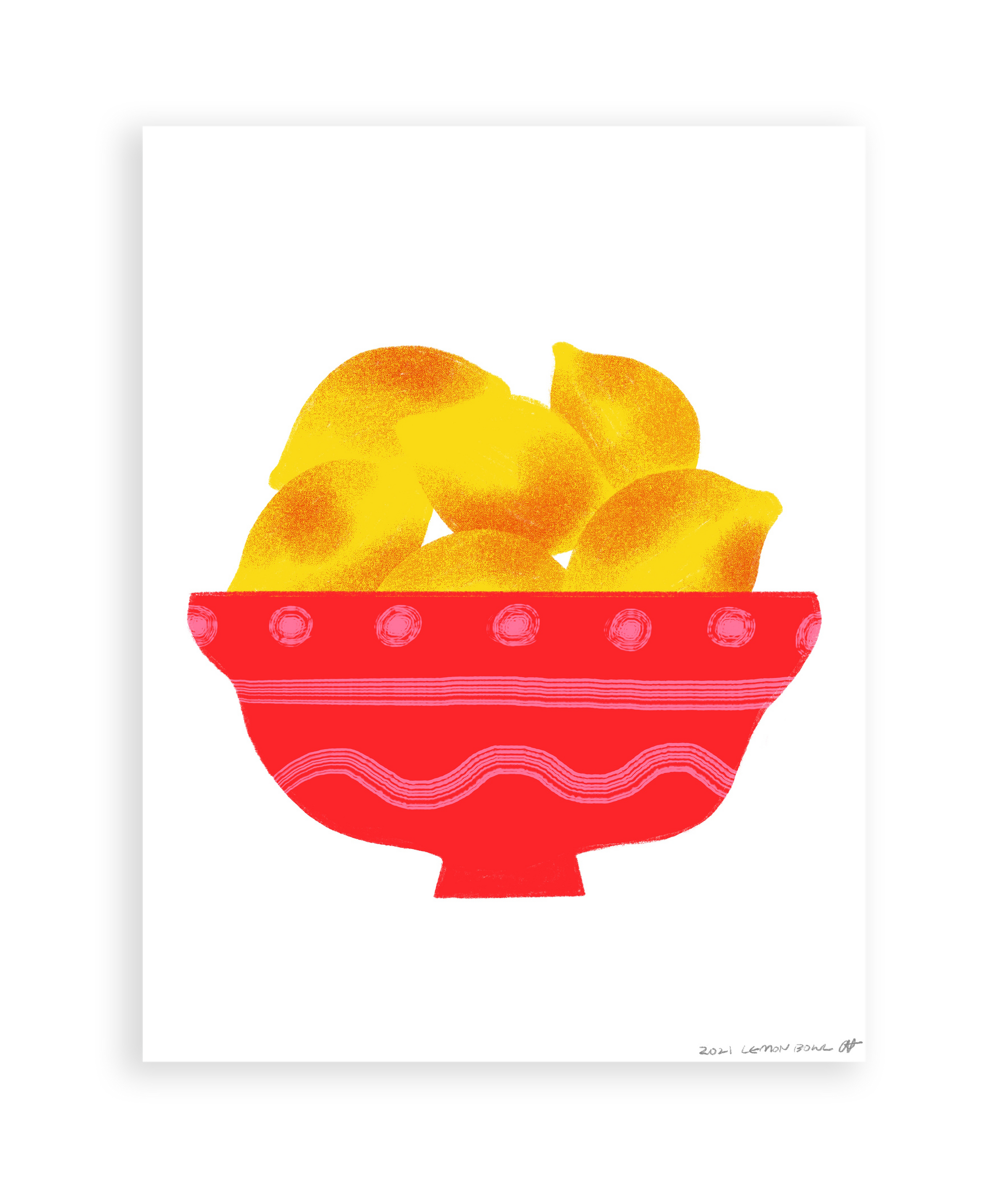 Lemon Bowl Art Print
