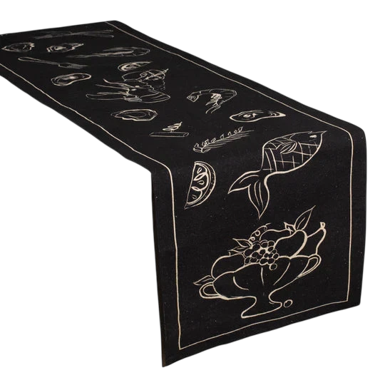 Line Drawing Linen Runner