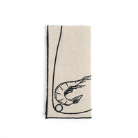 Line Drawing Embroidered Linen Napkins (Set of 4)