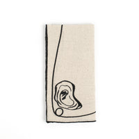 Line Drawing Embroidered Linen Napkins (Set of 4)