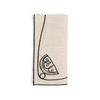 Line Drawing Embroidered Linen Napkins (Set of 4)