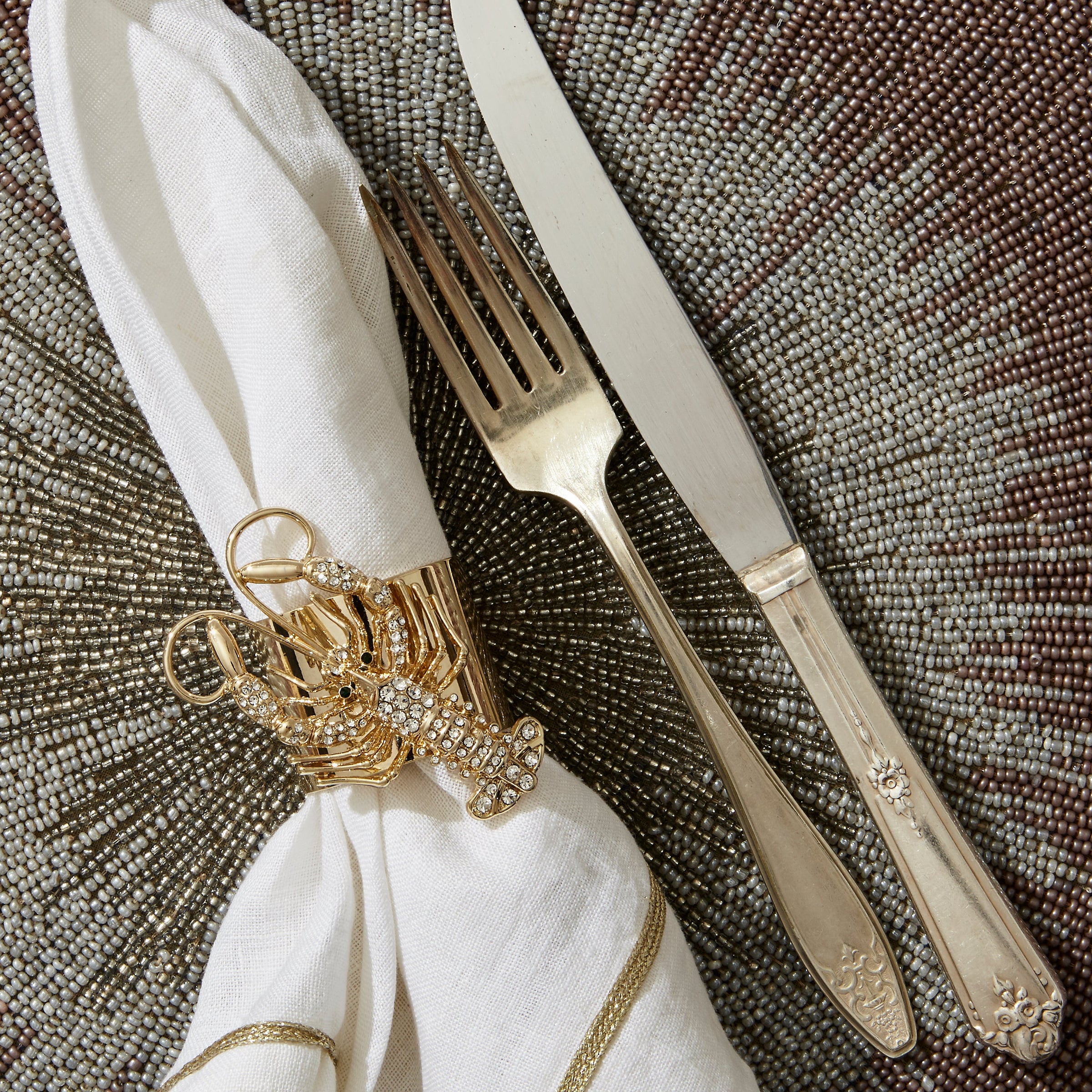 Sparkle Lobster Napkin Rings (Set of 2)