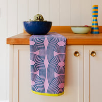 Orchid Loops Tea Towel