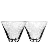 Lucy Stemless Martini Glasses, Set of 2