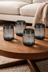 Mario Short Smoke Luster Glass (Set of 4) by MESO