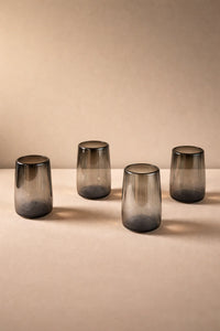 Mario Tall Smoke Luster Glass (Set of 4) by MESO