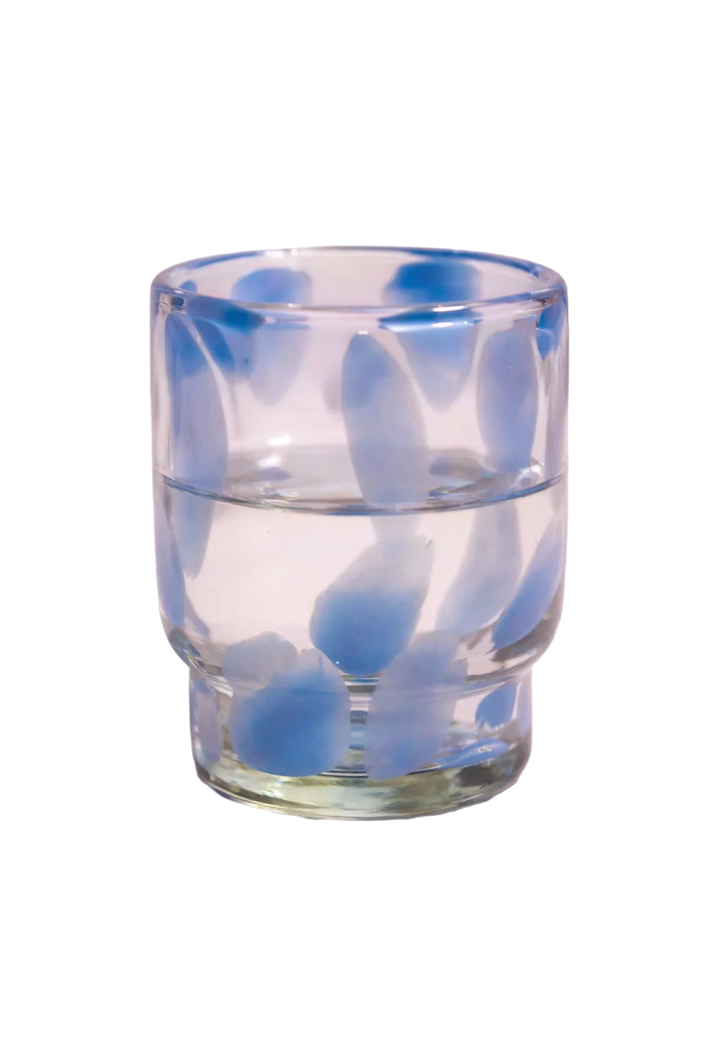 Marta Stackable Glass Blue & Clear (Set of 4) by MESO