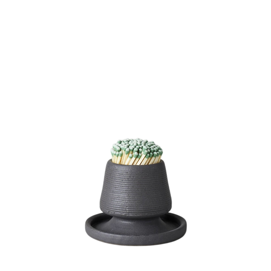 Stoneware Match Strike with Tray