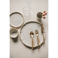 Matte Gold Edge Flatware (Set of 5)