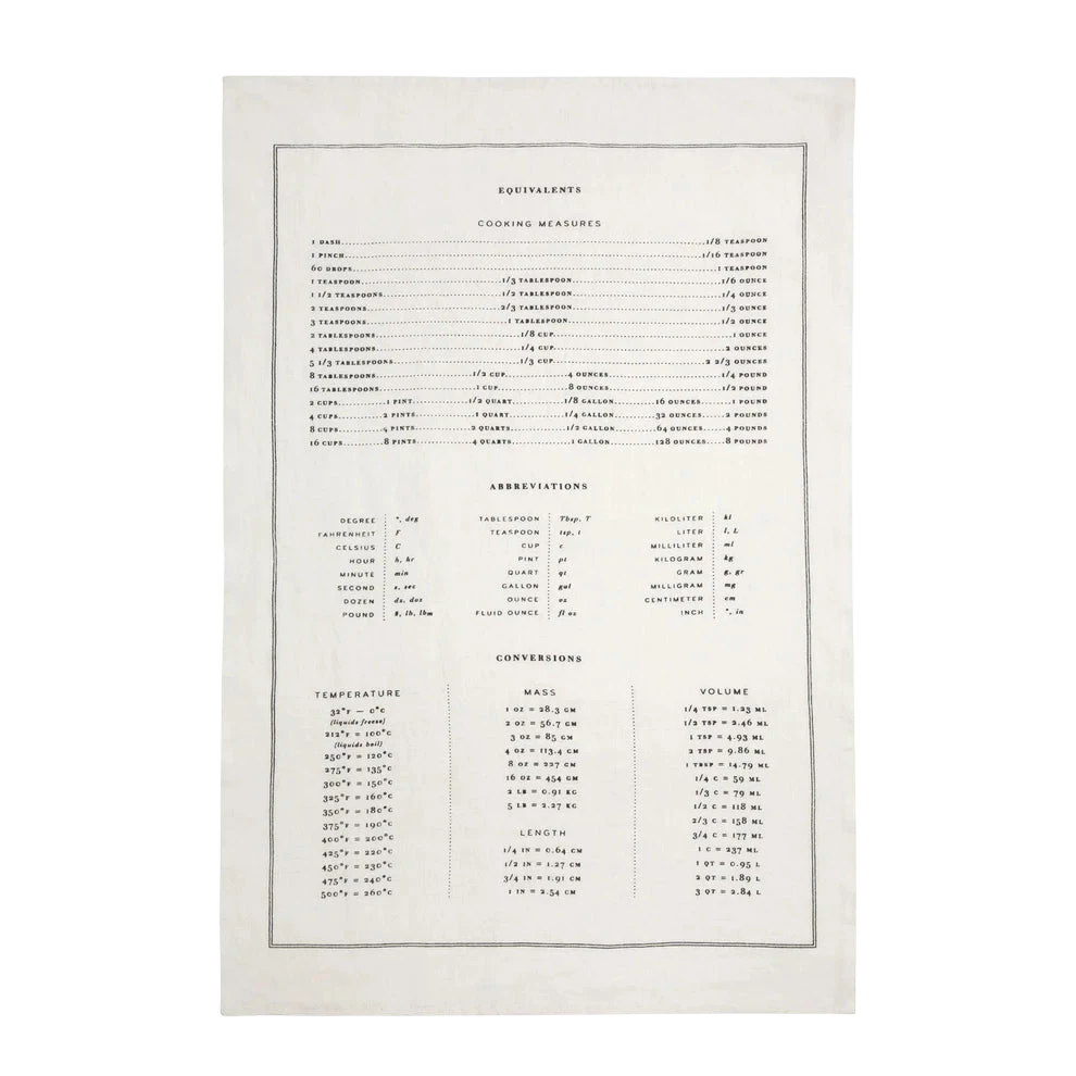 Measures Pure Linen Tea Towel