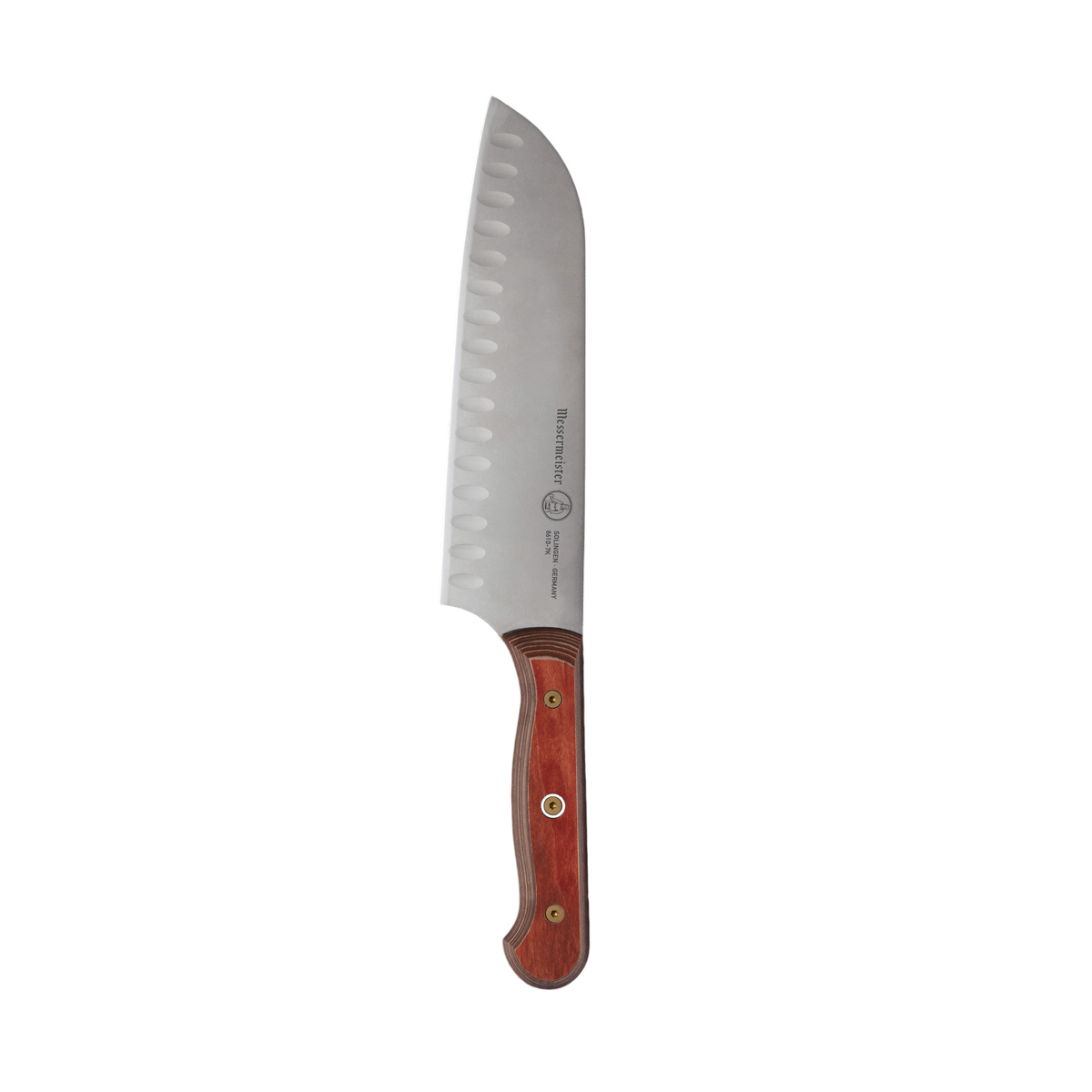 Custom Red Kullens Santoku Knife - 7"