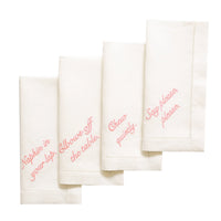 Miss Manners Dinner Napkins (Set of 4)