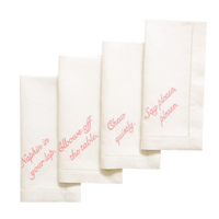 Miss Manners Dinner Napkins (Set of 4)