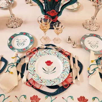 Moda Operandi Jardin Nouveau Linen Tablecloth