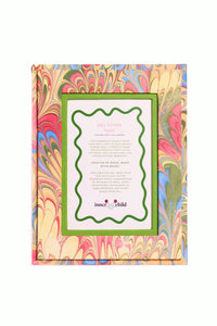 Hand-Marbled Picture Frame in Multicolor, 4" x 6"