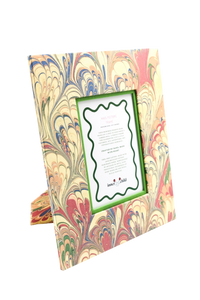Hand-Marbled Large Wall Picture Frame in Multicolor, 5x7