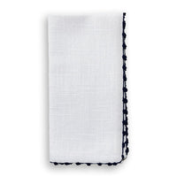 Knotted Edge Cotton Napkin with Trim (Set of 4)