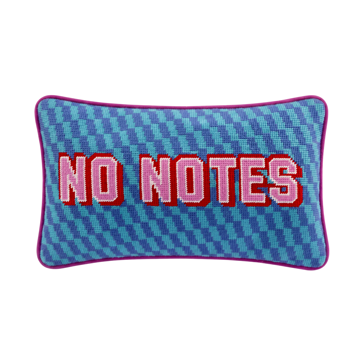 No Notes Needlepoint Pillow