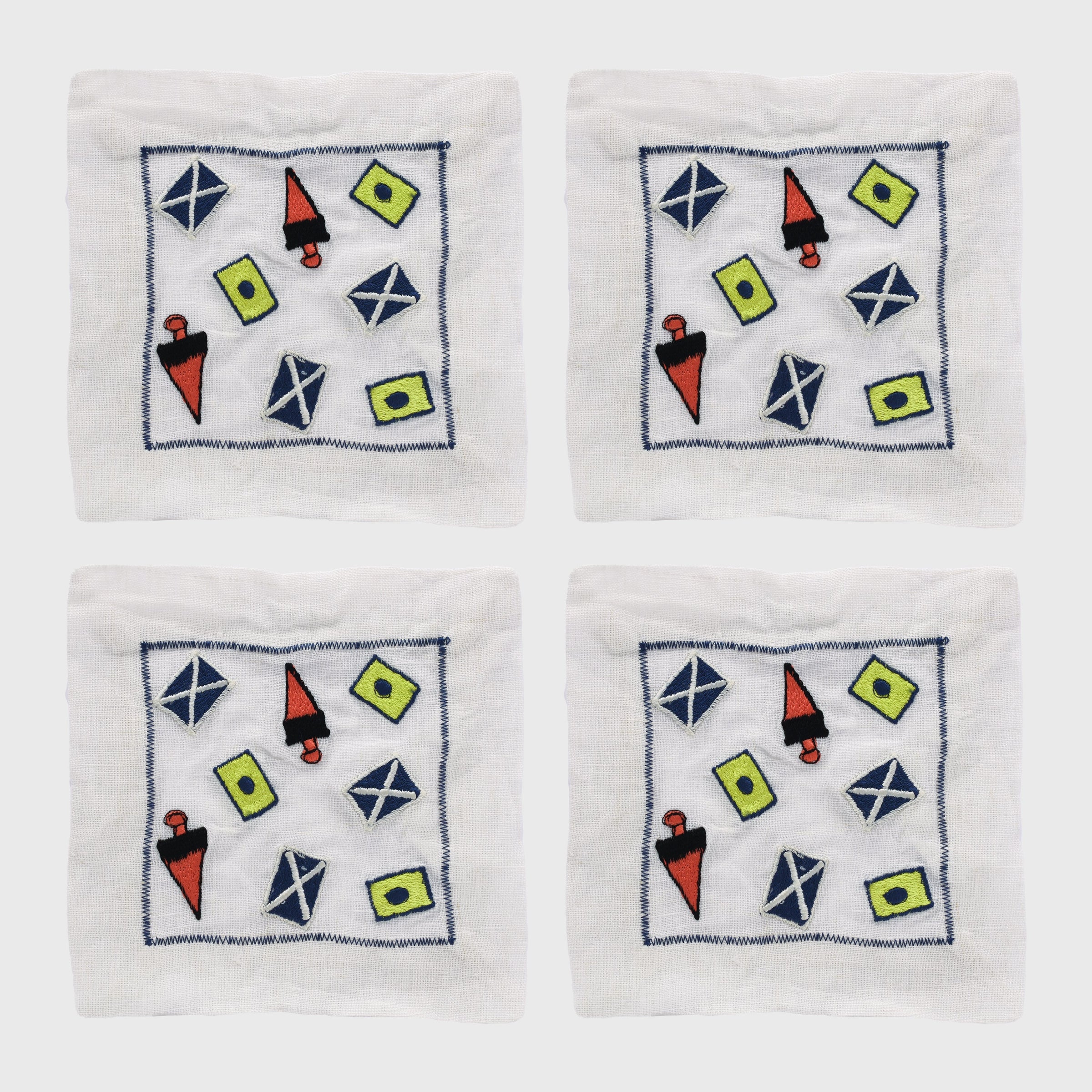 Nautical Cocktail Napkins (Set of 4)