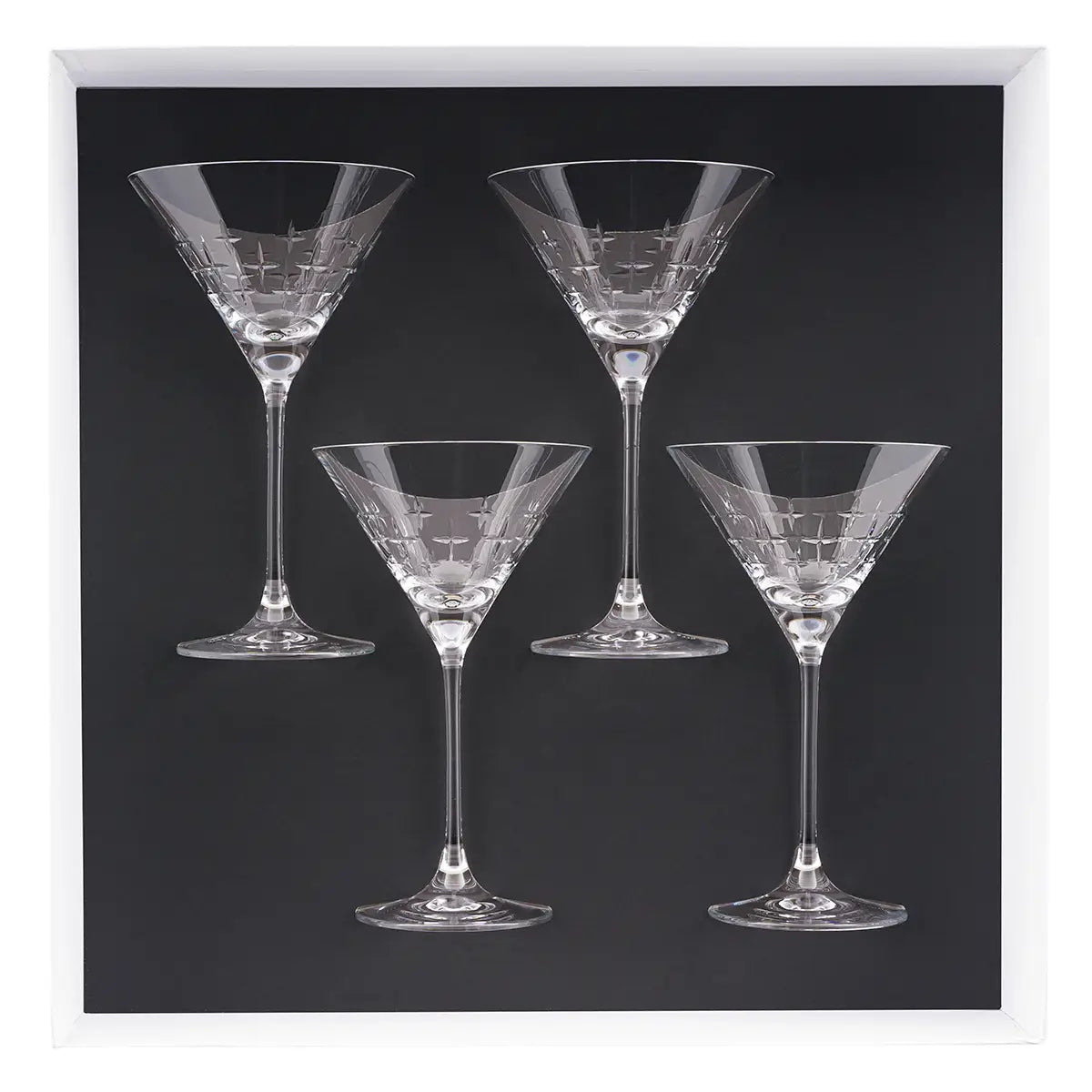 Newport Twist - Gift Box of 4 Martini Glasses