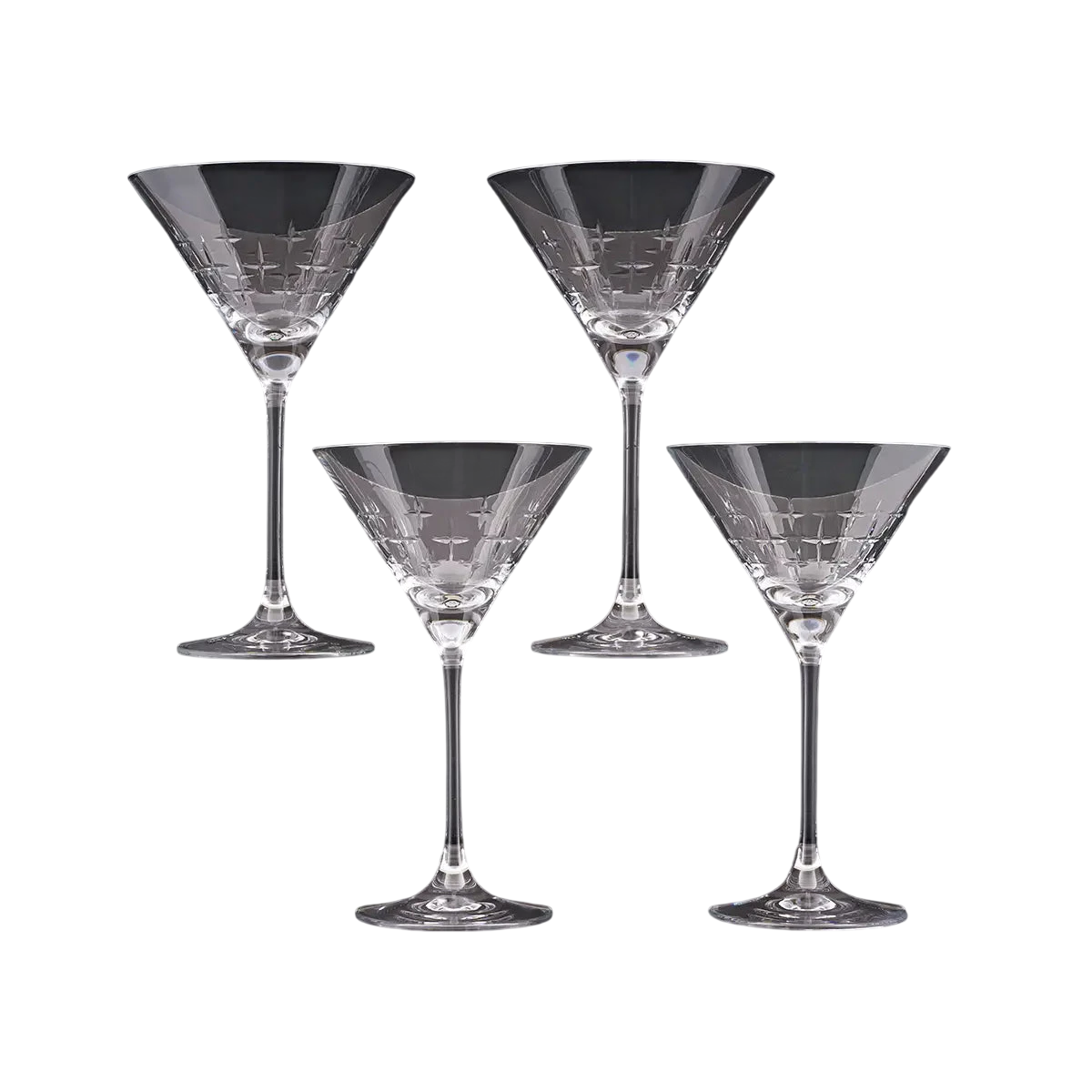 Newport Twist Martini Glasses (Set of 4)