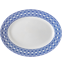 Newport Garden Gate Rimmed Oval Platter