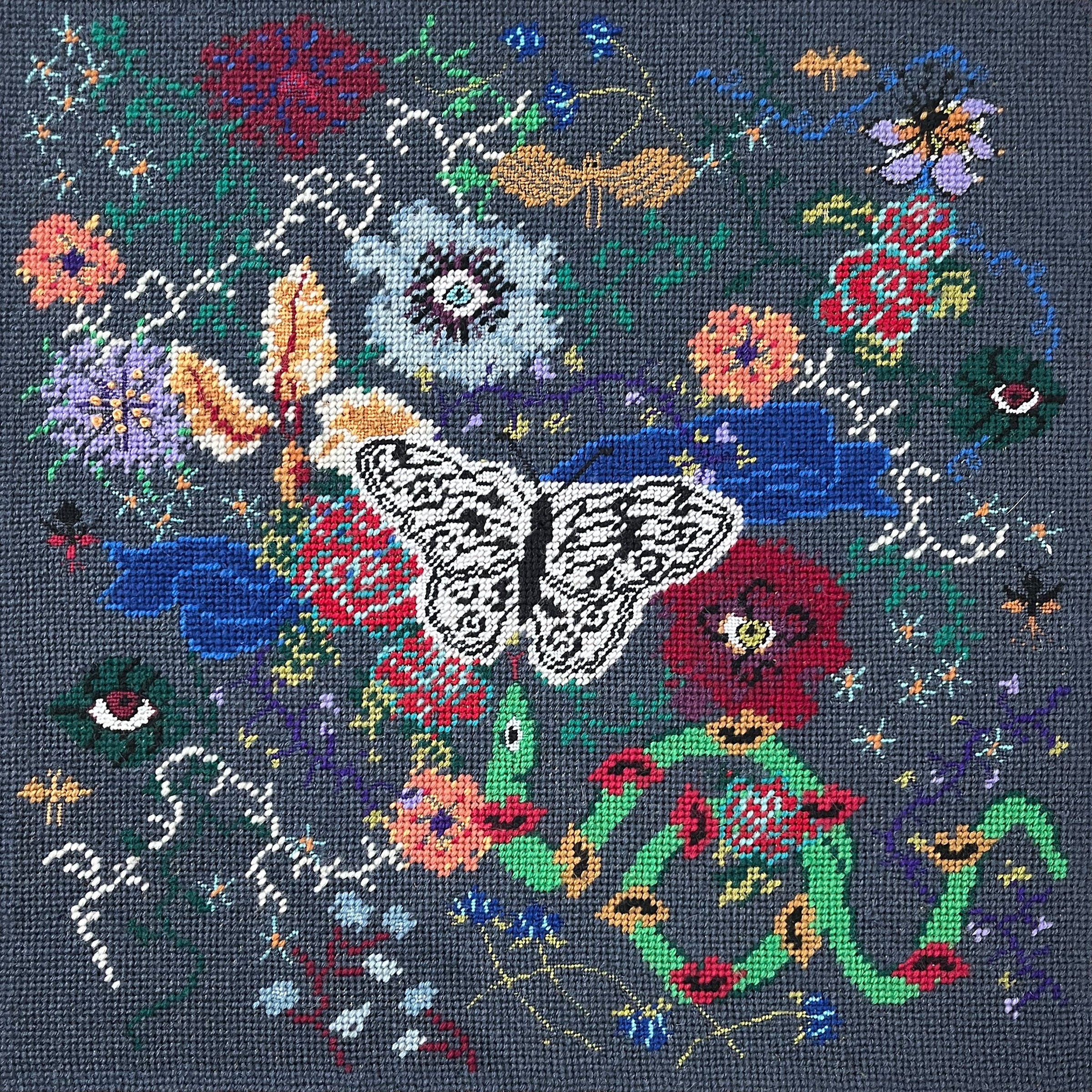 Nightswimming - Needlepoint Pillow and Canvas