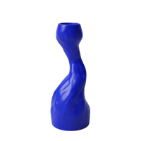 Niki Medium Blue Porcelain Candle Holder