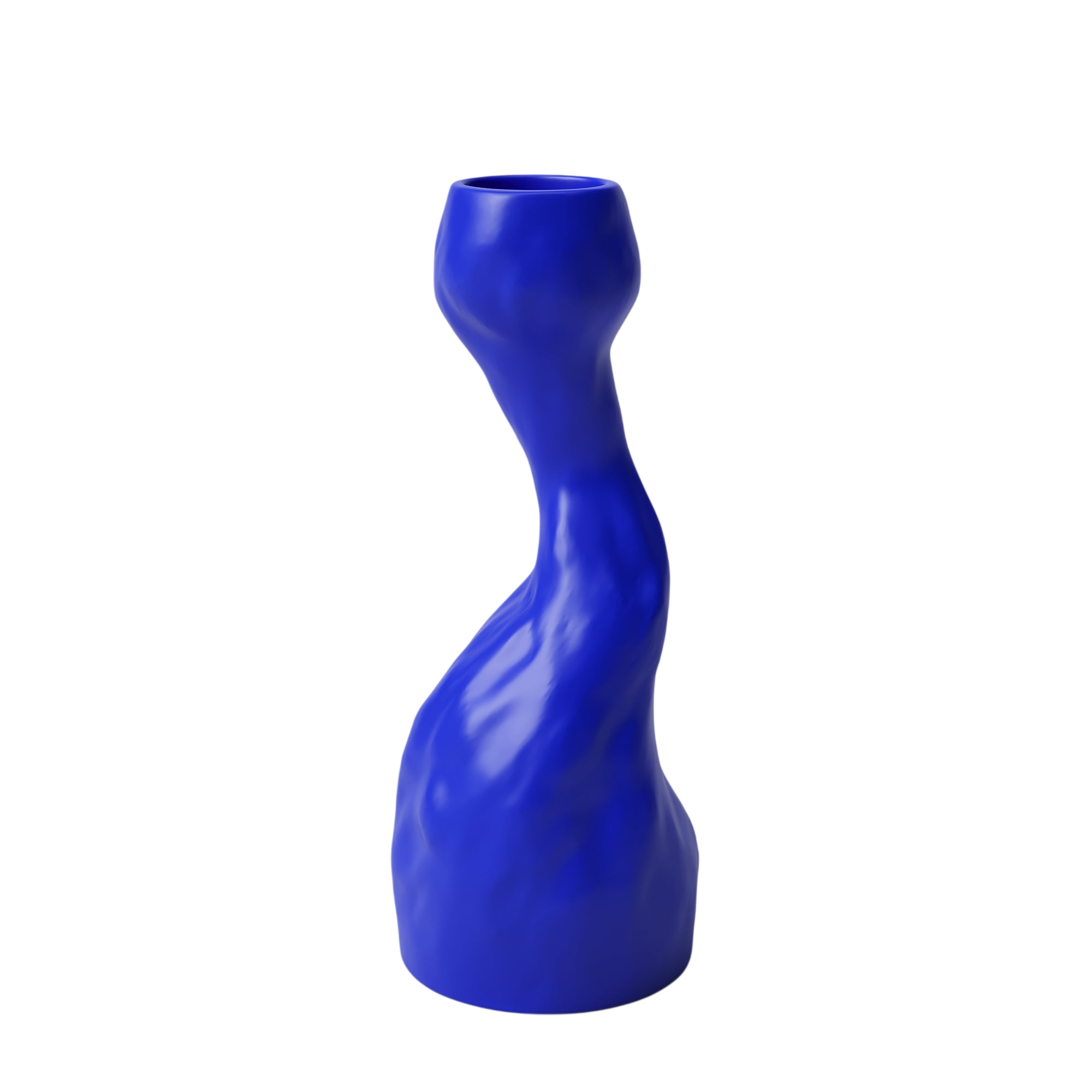 Niki Medium Blue Porcelain Candle Holder
