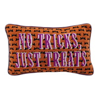No Tricks Needlepoint Pillow