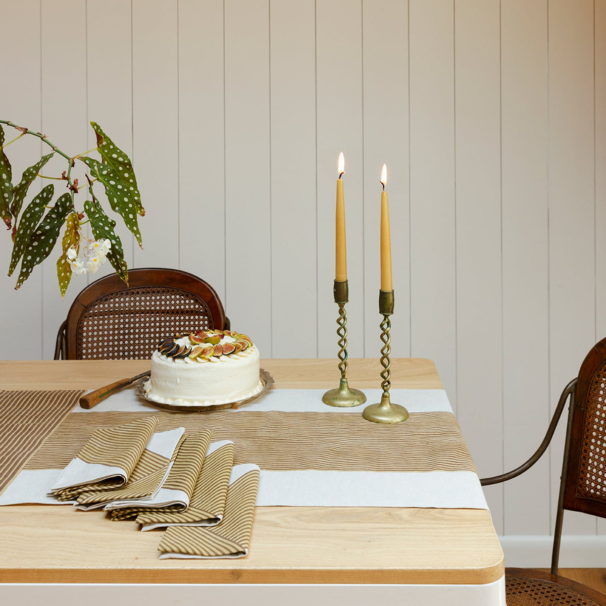 Nutmeg Crosshatch Table Runner