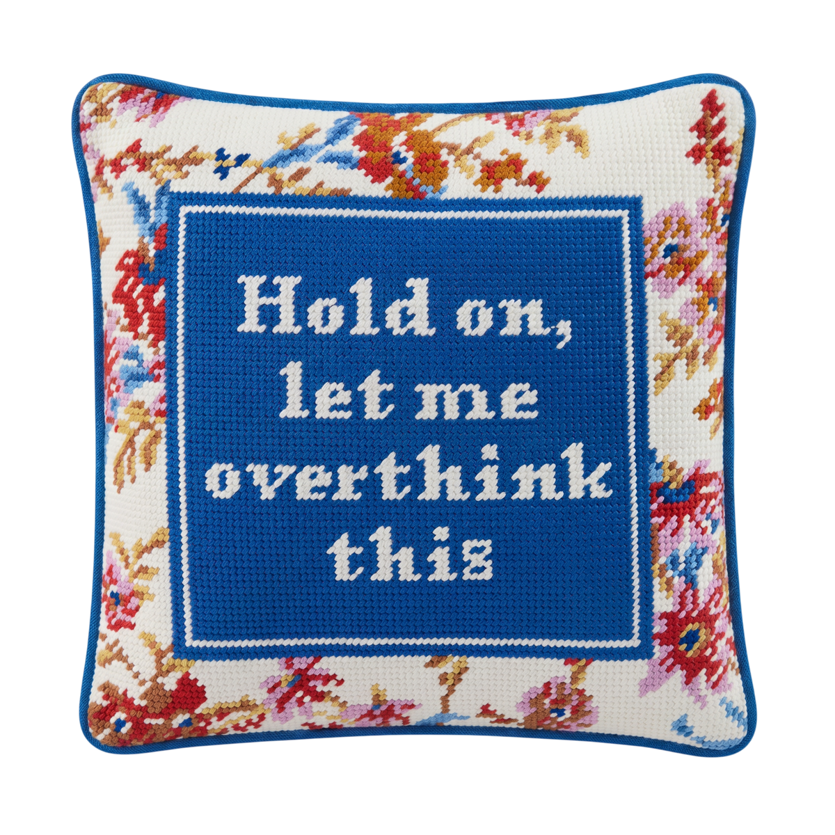 Overthink Needlepoint Pillow