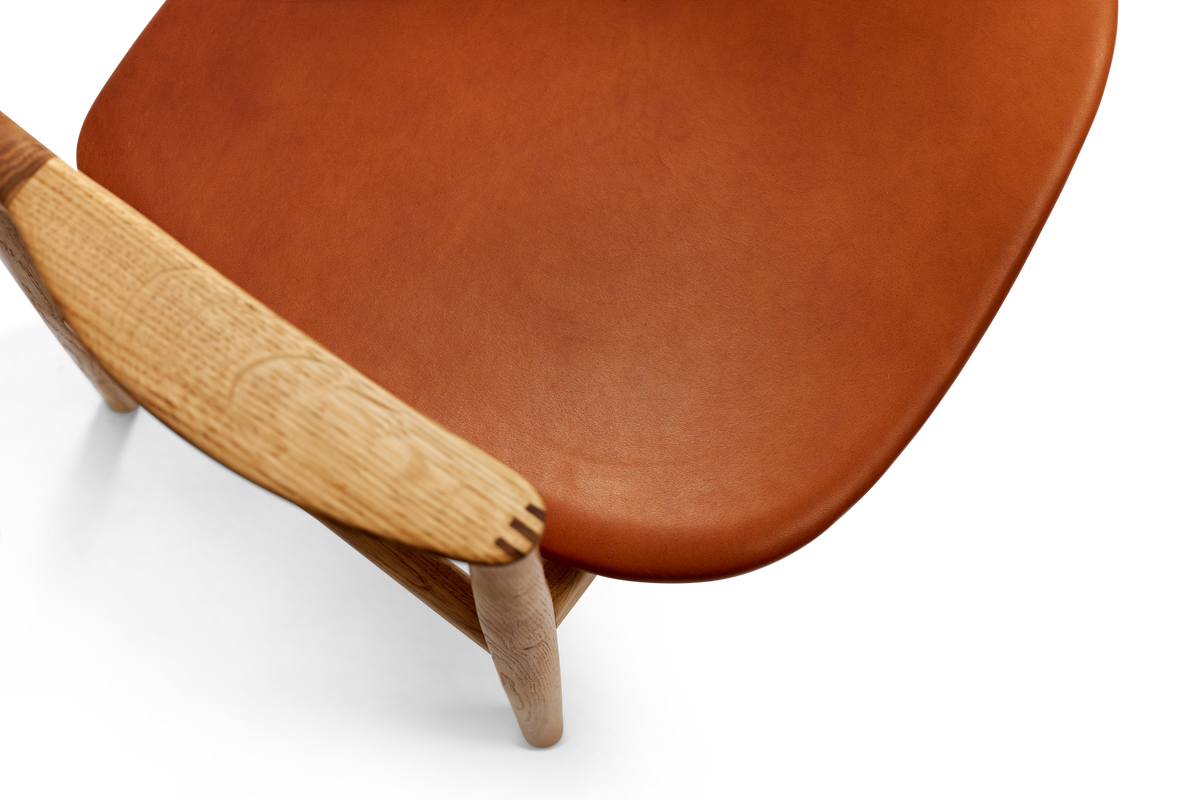 Bent Hansen Asger Chair, Oiled Oak, Cognac Zenso 2 Leather Seat