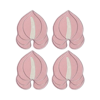 Octaevo Pink Anthurium Coaster (Set of 4)