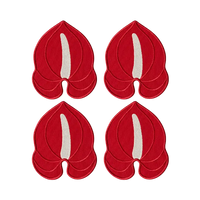 Octaevo Red Anthurium Coaster (Set of 4)