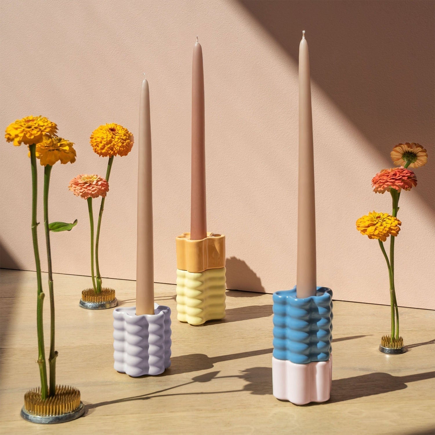 OCTAEVO Flora Candle Holder Small - Pink