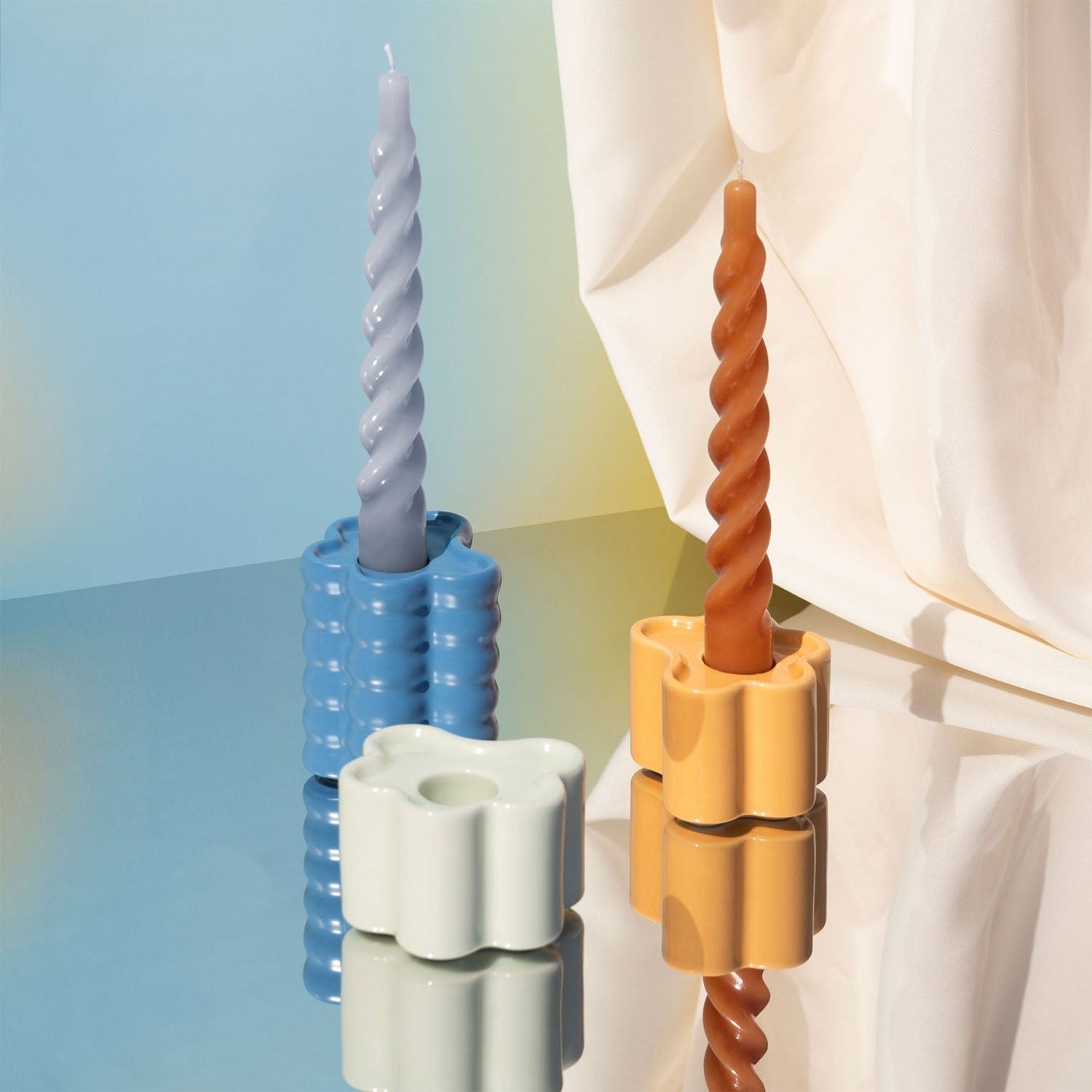 OCTAEVO Flora Candle Holder Small - Orange