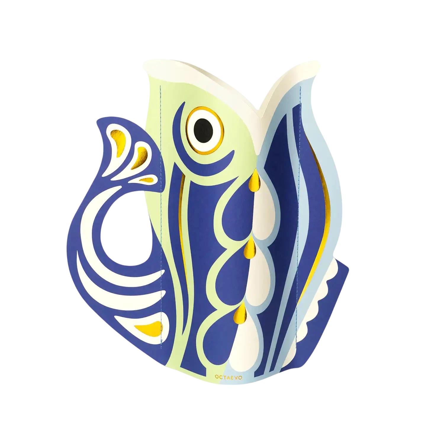 Octaevo Paper Vase Fish Blue